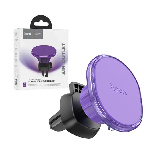 Hoco Car Phone Holder H1 Crystal Air outlet Magnetic Mount Romantic Purple